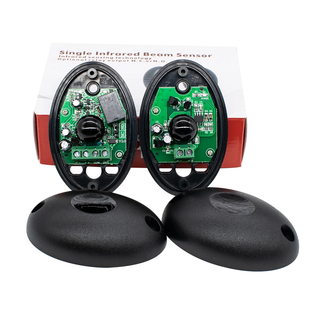 Sensore di allarme Sensore a raggio infrarosso Fotocellula DC/AC 12-24V 15m Portata di rilevamento Impermeabile IP55 Fotocellula Cancello automatico Porta di sicurezza