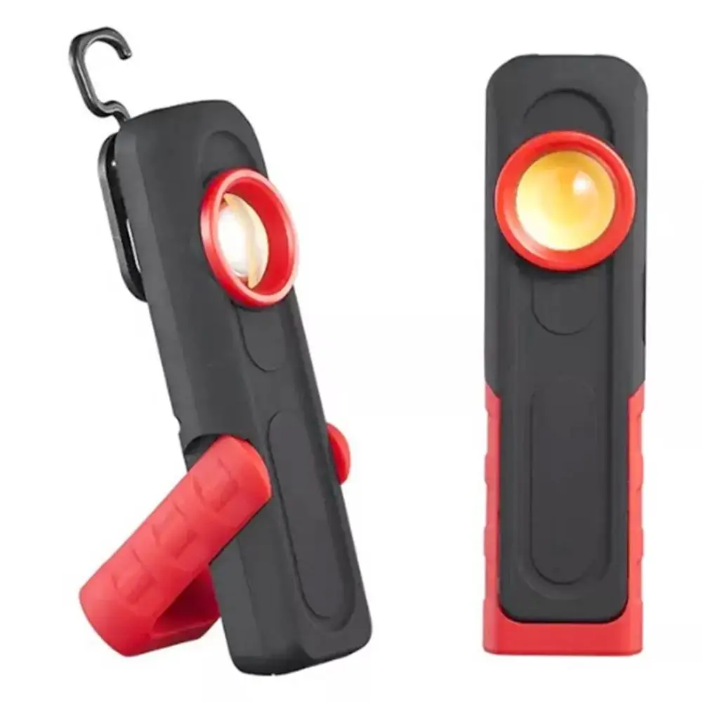 1pcs COB LED Work Light USB Charging Flashlight Inspection Lamp Handy Torch Magnetic Portable Lantern With Hook