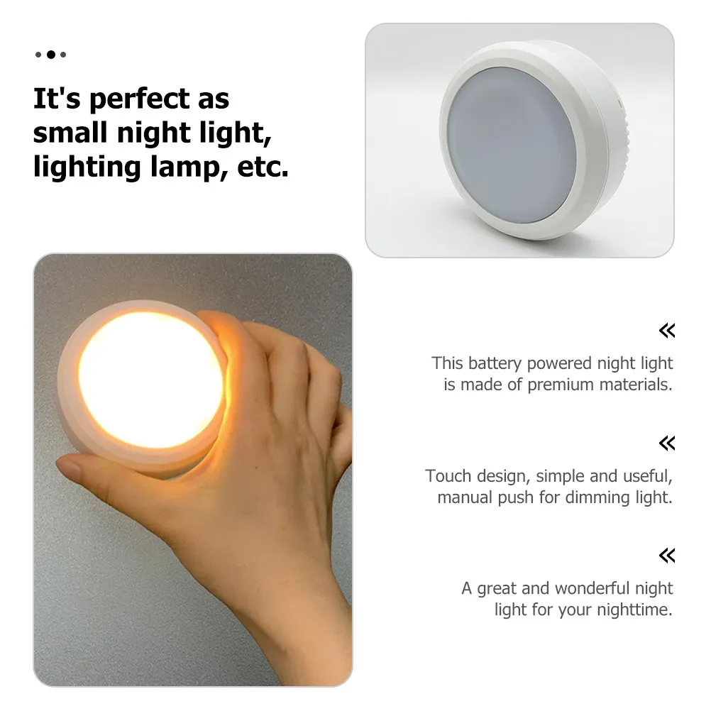 

Small Night Light with Remote Control LED Puck Lamp Touch Dimmable Wireless Cordless for Bedroom Living Room