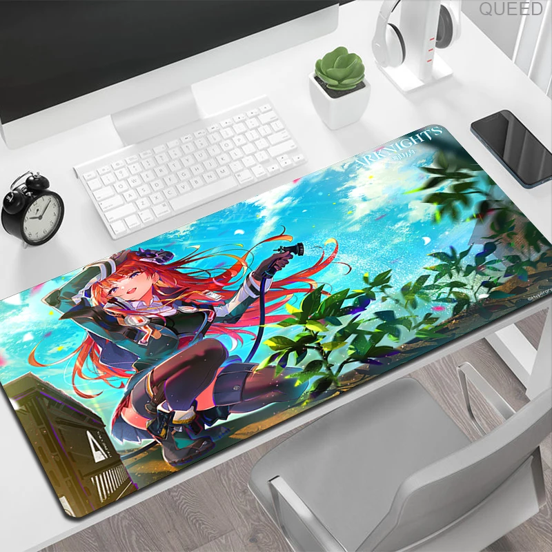 Desk Mat Anime Game Mouse Mat Arknights Lappland Mousepad With Pad Gaming Accessories Prime Gaming XXL Keyboard Pad Stitch Paddi