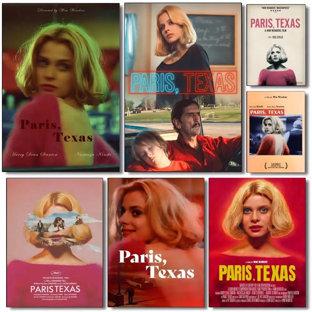1pc Classic Road Movie Paris Texas Poster Sticker Print Waterproof Wall Art For Living Room Bedroom Home Decor