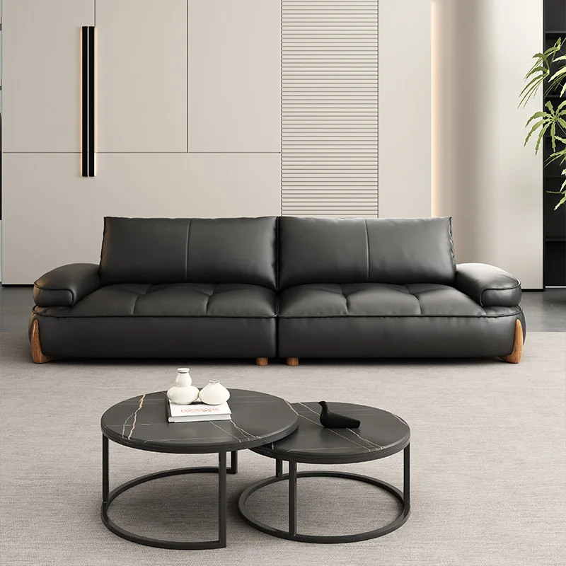 HYS  office negotiation business reception boss office leather sofa combination