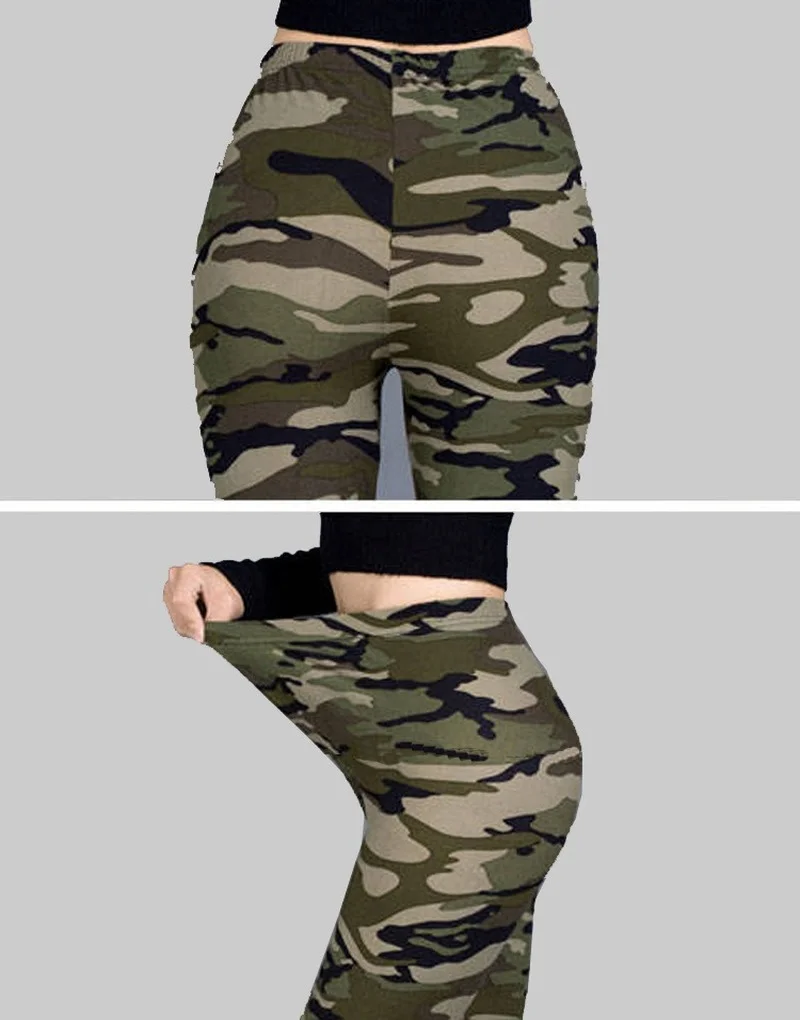 Mallas de camuflaje de cintura alta para mujer, Leggings de Fitness con estampado de seda de leche, pantalones SA0029