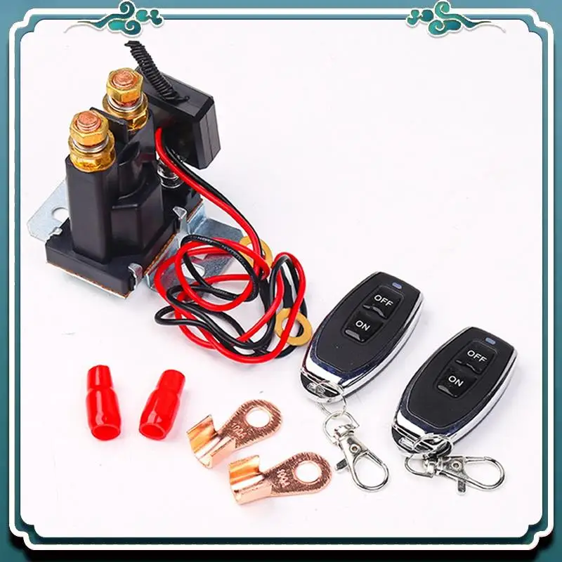قسط البطارية عن بعد مفتاح فصل ترقية مفتاح التحكم عن بعد 12 فولت 500A لسيارة شاحنة RV مفتاح بطارية المعزل مع 2 Ke #5