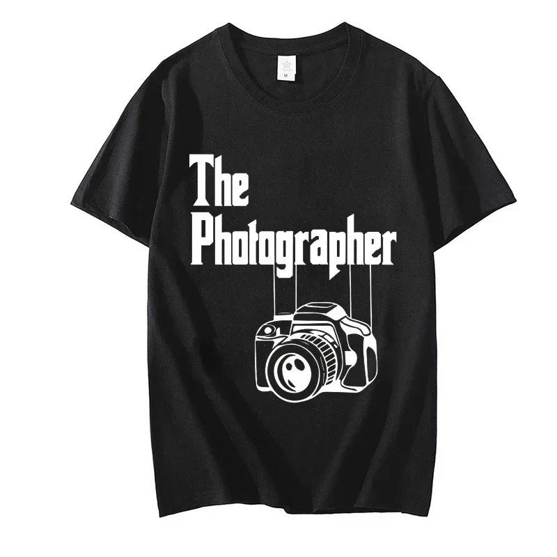 2024 Summer New Men T-shirts The Photographer Cotton Tshirt Photography Short Sleeve Tee Clothes Casual Fashion Oversized TShirt