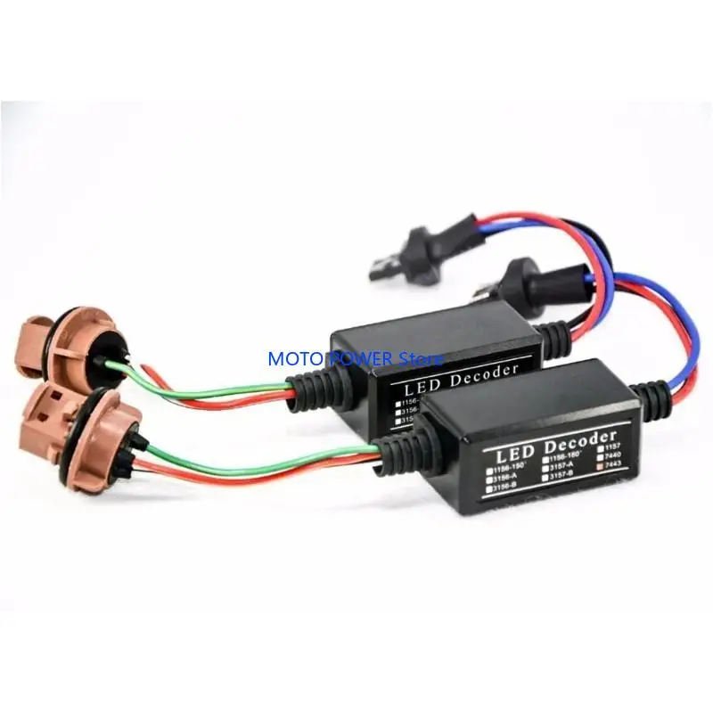 

G7ND Универсальный T20 7443 Декодеры светодиодных фонарей Декодеры стоп-сигналов Автомобильный светодиодный резистор Простая для