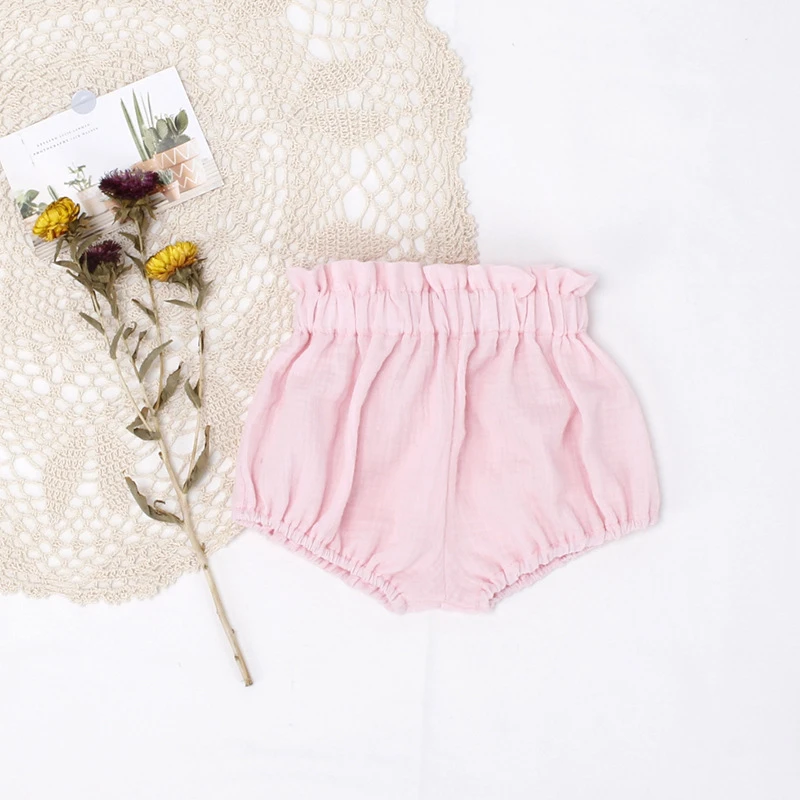 Entzückende Shorts für kleine Jungen und Mädchen, Sommer, weich, atmungsaktiv, muslimische Baumwolle, für Kleinkinder, Pumphose, Gummibänder, Taille, Kinder-Shorts – Detail 6