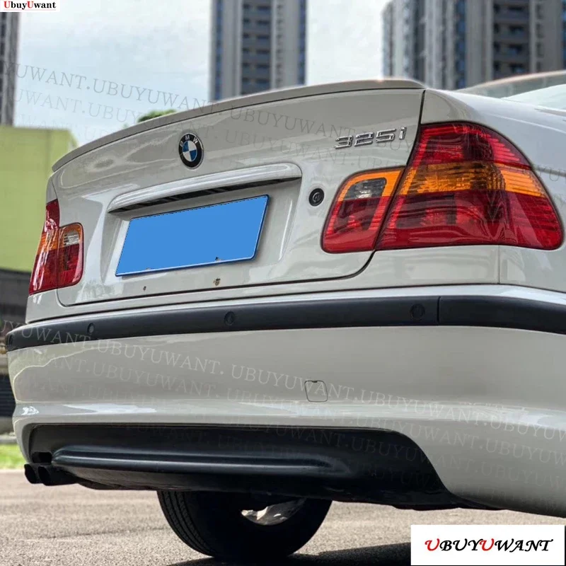 Spoiler posteriore per BMW serie 3 E46 Base Sedan M3 4-Door 1998-2006 Carbon Look Trunk Lip Roof Wing accessori per auto E46 Spoiler