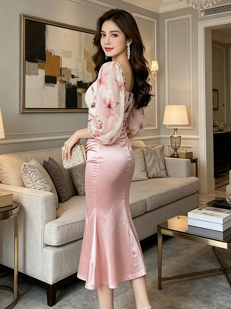 Vestido Midi Elegante Rosa Flo - Midi Skirt Floral avaliação e preço
