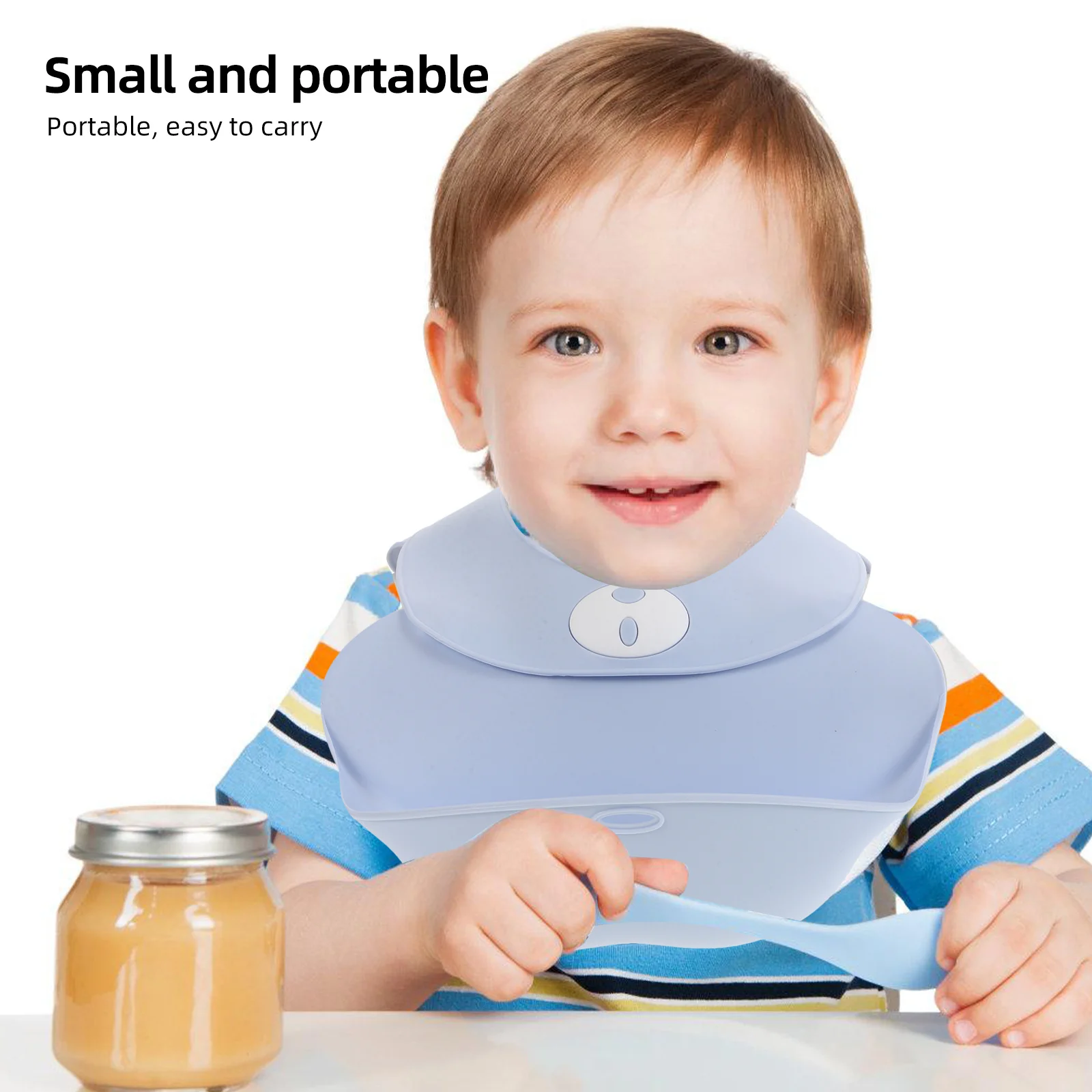 

Silicone Baby Bib Adjustable Waterproof Soft Feeding Bib for Toddler Boys Girls Drooling Protection Baby Bibs Silicone