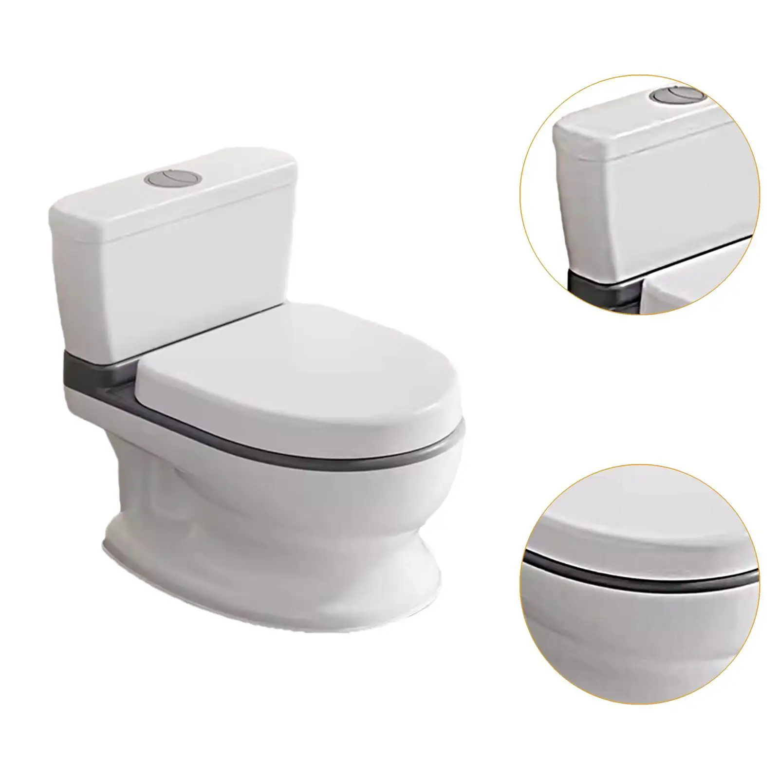 مدرب وعاء المرحاض القابل للإزالة، مع صوت دافق، كرسي نونية، مقعد للأطفال الأولاد والبنات والرضع #5