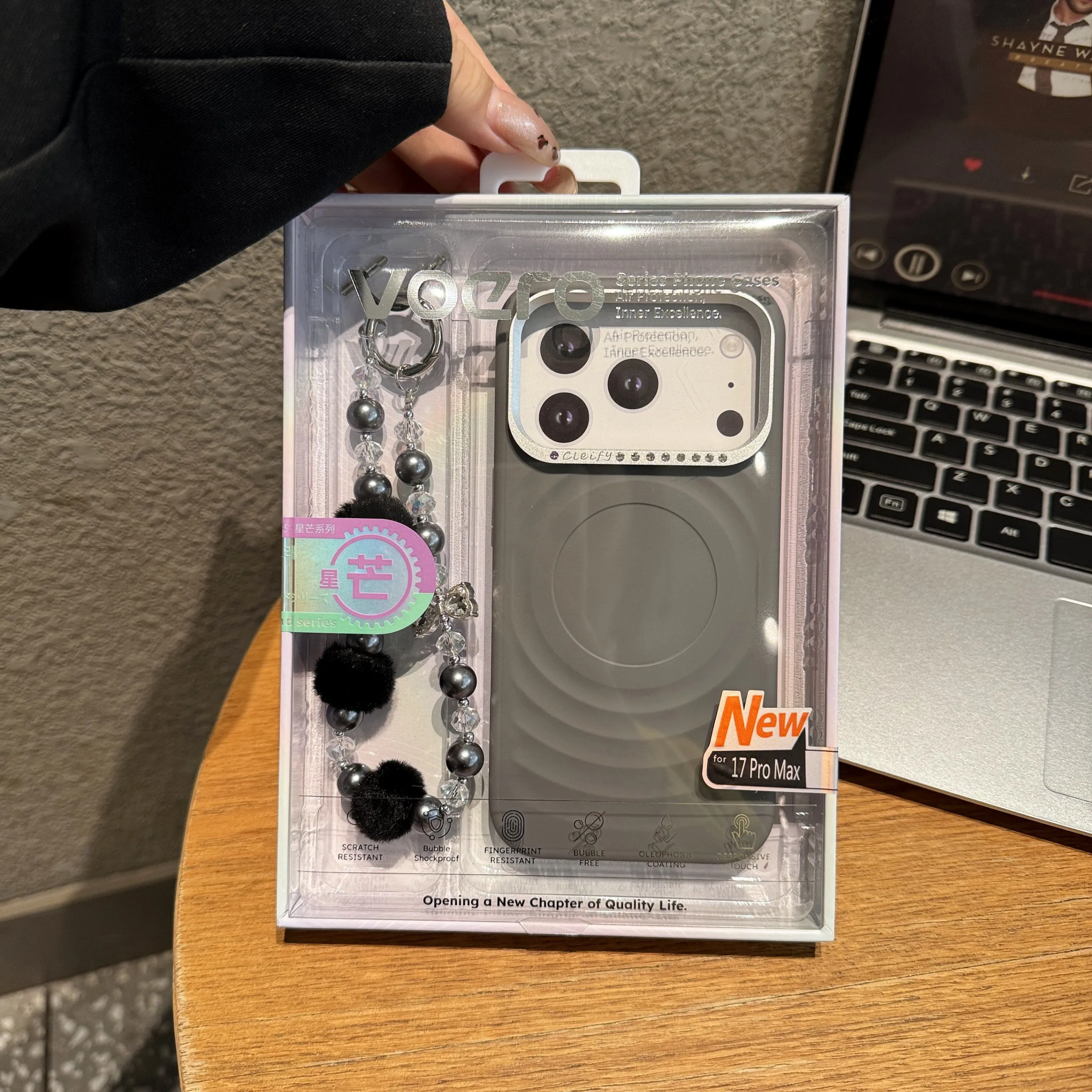 Custodia Premium Starry Diamond Series con confezione regalo con bracciale per iPhone 17 Pro Max/16-15 Pro Series, elegante cover antiurto