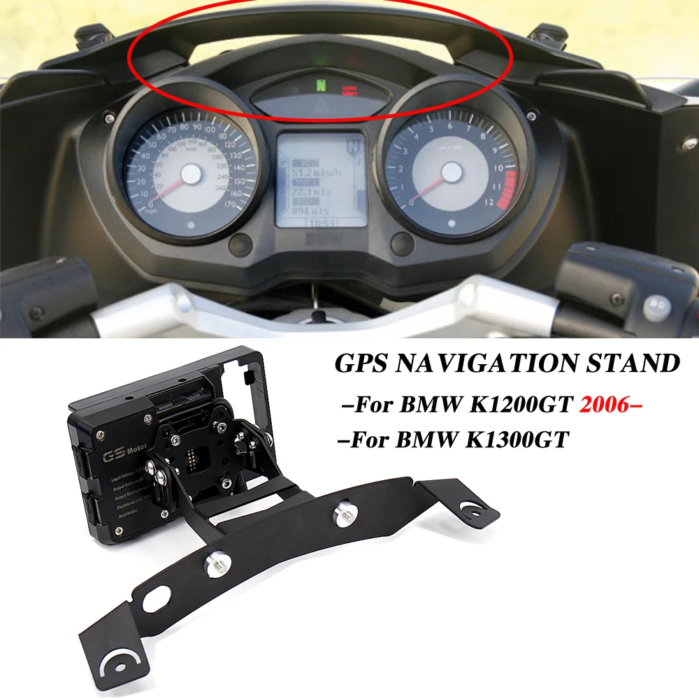 New For BMW K1200GT K 1200 GT 2006- Motorcycle windshield Stand Holder Phone Mobile Phone GPS Navigation Plate Bracket K1300GT