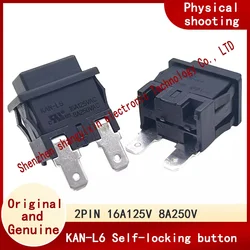 Original KAN-L6 self-locking rectangular vacuum cleaner water heater button switch 2 pin lock button power switch 16A125V