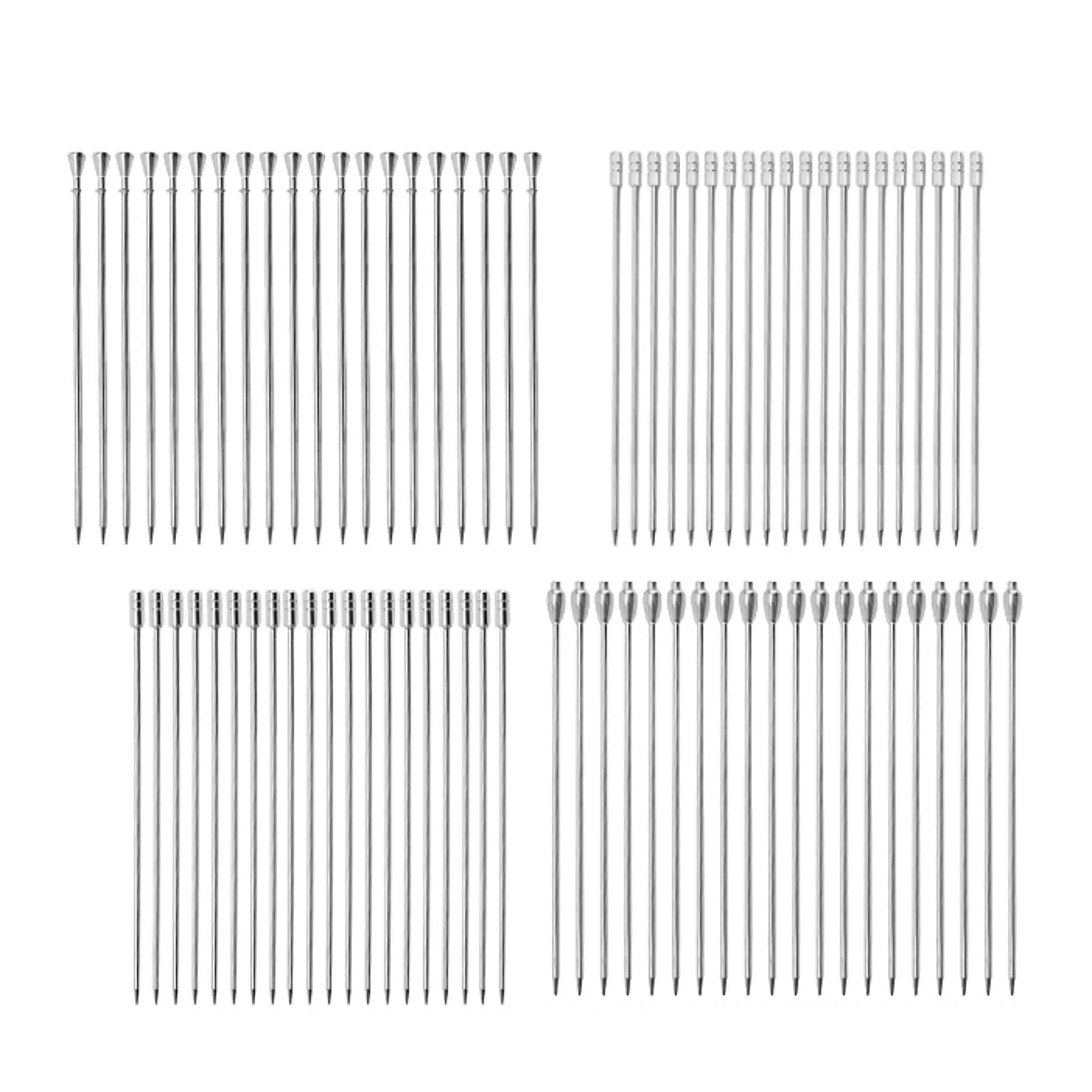 

20Pcs Cocktail Skewers Metal Martini Picks Stainless Steel Fruit Picks for Drinks Mini Sandwich Restaurant Party Appetizers