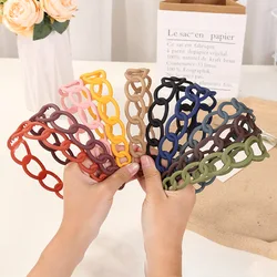 2024 New Fashion All-match Acrylic Sweet Circle Headband Hairbands for Women Girl Clamp Hair Accessorie Headwear Wholesale