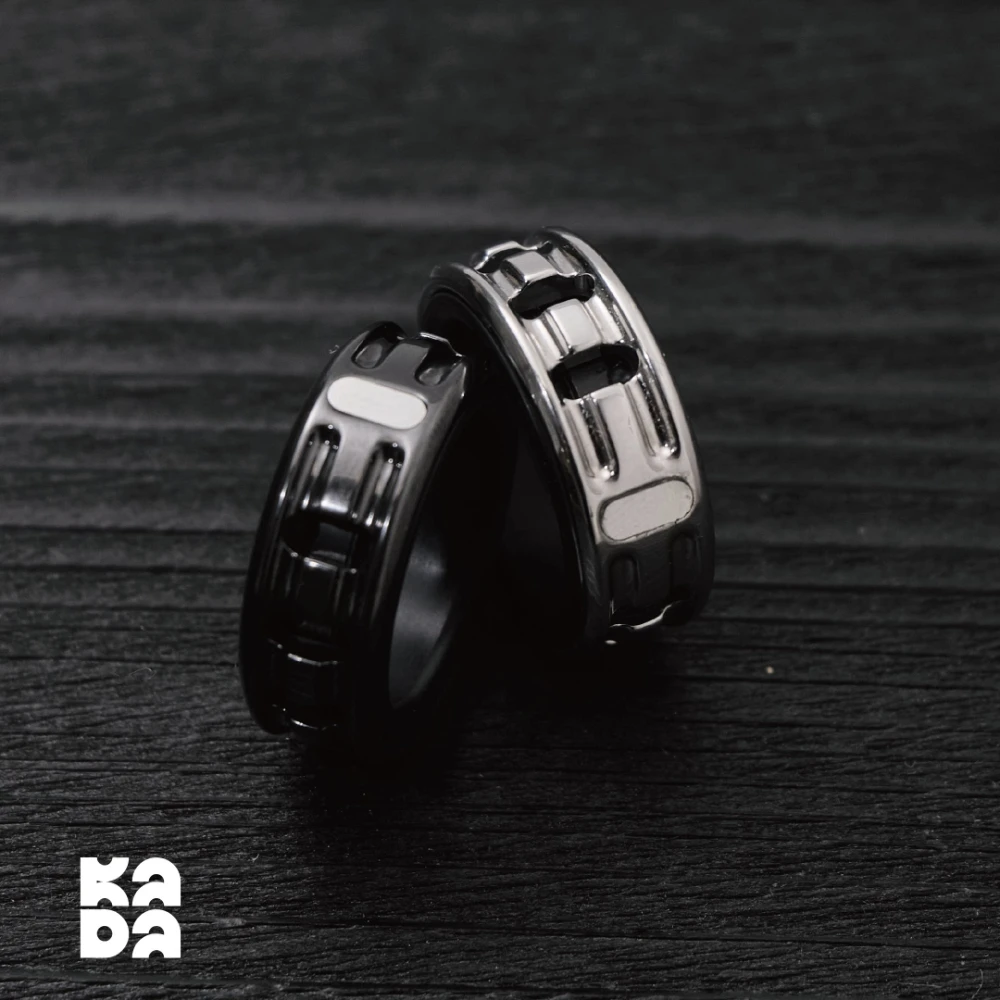 KADA EDC FORTUNE Mechanical Hollowed-out Dual-track Ring Spinner Office Desk Accessories Anxiety Toys Ring