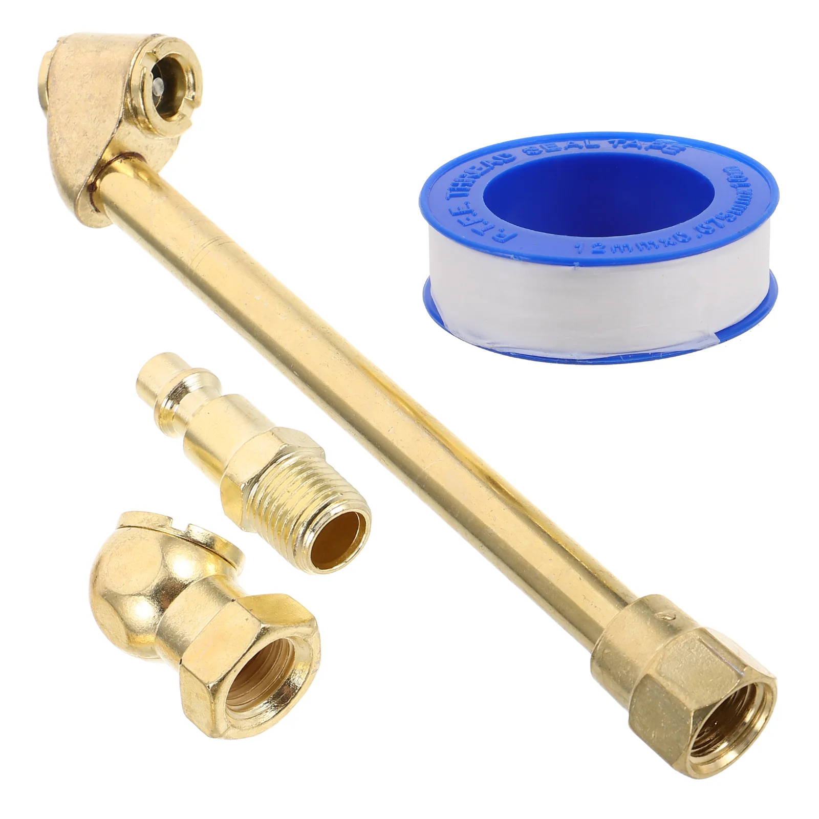 

Car Tire Inflator Chuck Quick Connect Fittings Metal Nozzles Air Hose Connector Kit Copper Plated Iron Hose Pipe Fitting Tire