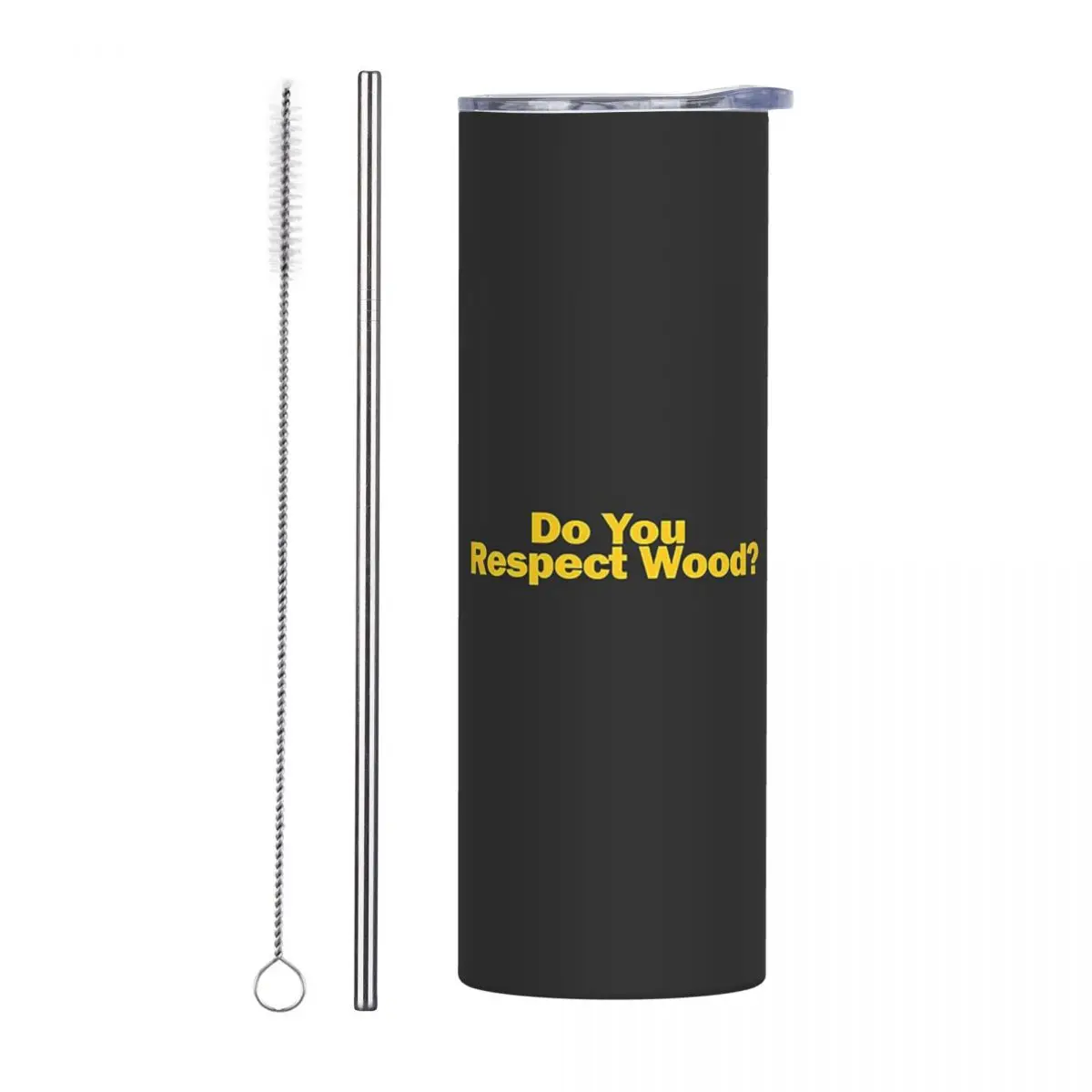 Do You Respect Wood Stainless Steel Tumbler Vacuum Insulated Mugs Thermal Cold Cups Straw With Lid 20oz