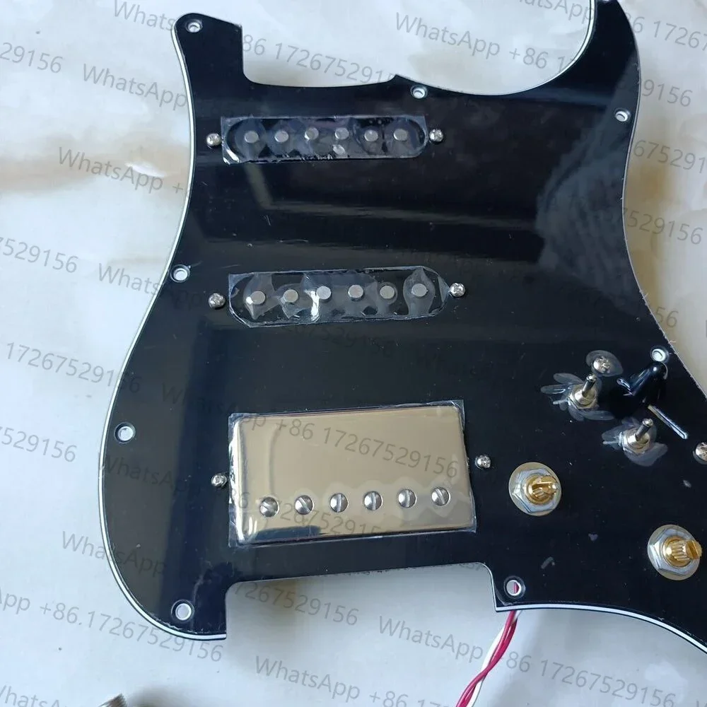 SSH مجموعة جيتار St Pickguard سلكية مسبقًا محملة ألنيكو 5 هامبوكر اختيار الحرس لفائف تقسيم التبديل متعدد التبديل لجيتار ST #3