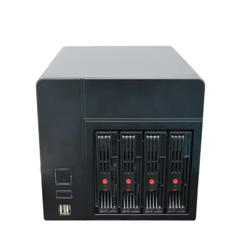 Home NAS Server Chassis 4 Bays Support Mini-ITX Black TOPLOONG