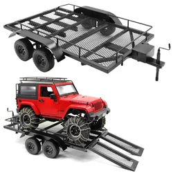 Biaxial Metal Storage Box Trailer Lamp Set for 1/10 RC Crawler Car Traxxas TRX4 SCX6/10 Accessories