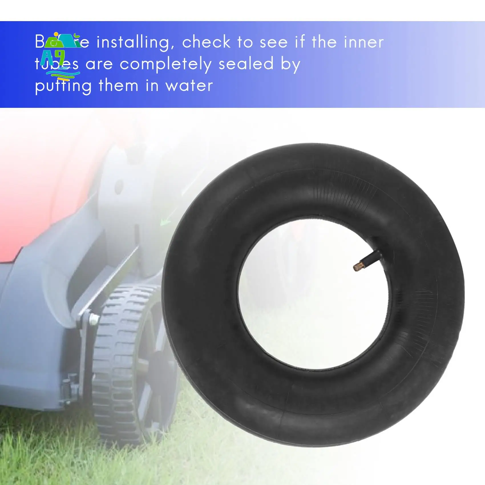 A09E-2 PCS 13 X 5.00-6 Inch Heavy Duty Inner Tube With TR-13 Straight Valve Stem - For Wheelbarrows, Mowers, Hand Trucks