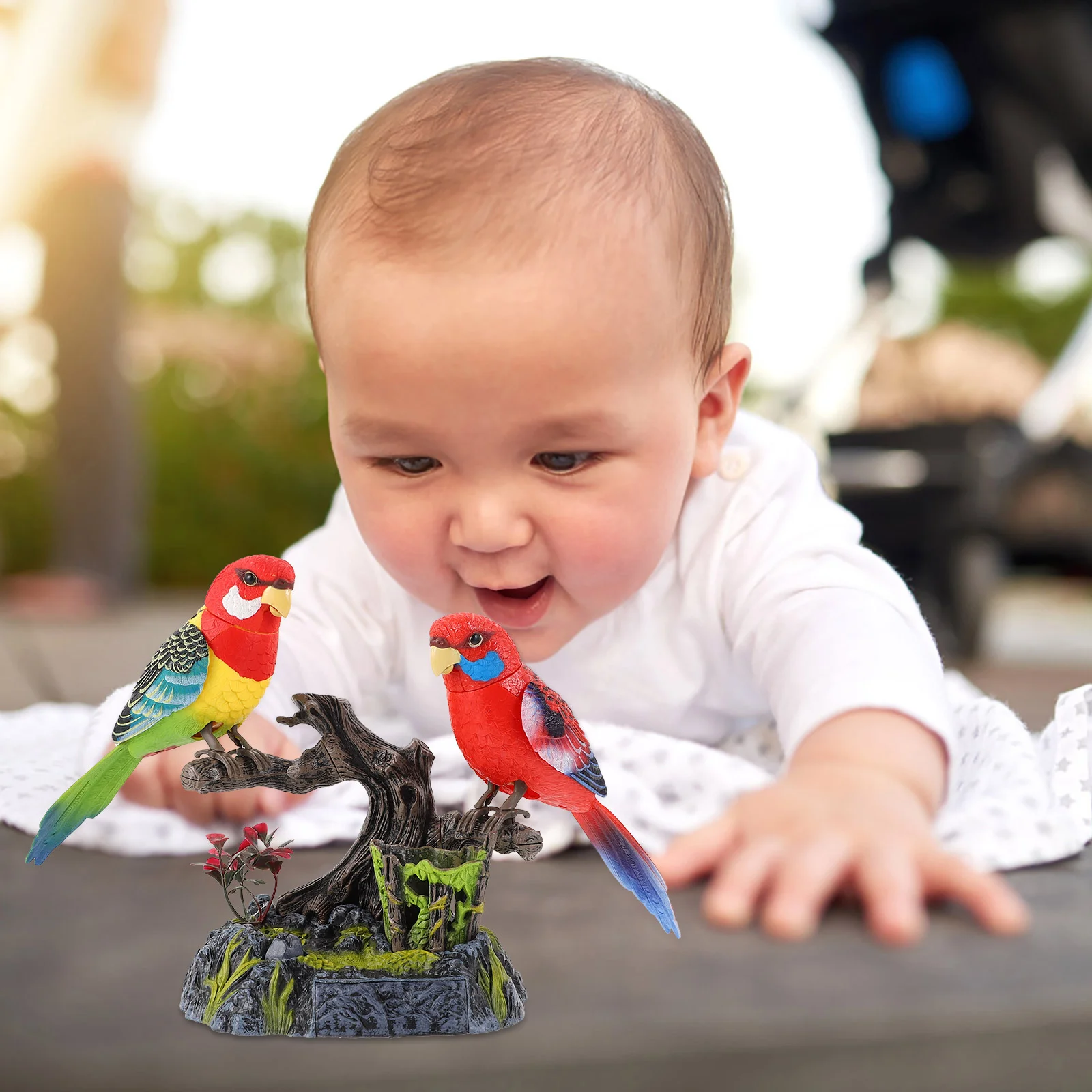 Papegaai Spraakbesturing Speelgoed Elektrische opname voor kinderen Vogel Abs Leren Goede helper Praten Interessant ontwerp