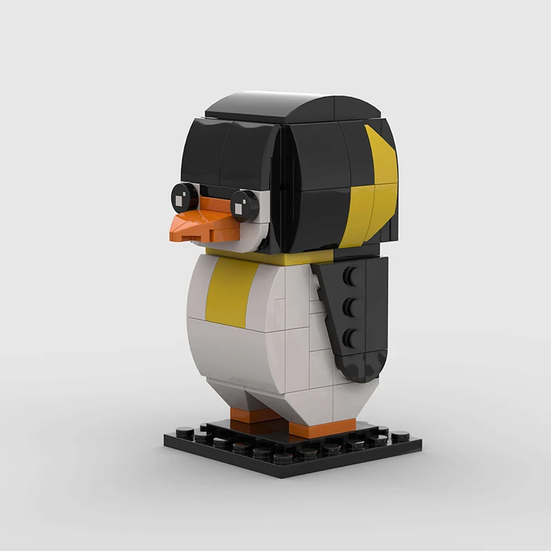 Kreative niedliche kleine Tier Penuins Moc Anime pädagogische Bausteine Ziegel setzt Pinguin Modell Kopf Kinder Spielzeug Weihnachts geschenke