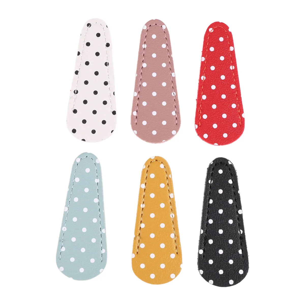 6 piezas de tijeras de bordado, funda protectora para tijeras de lunares, funda de cuero para protección de tijeras