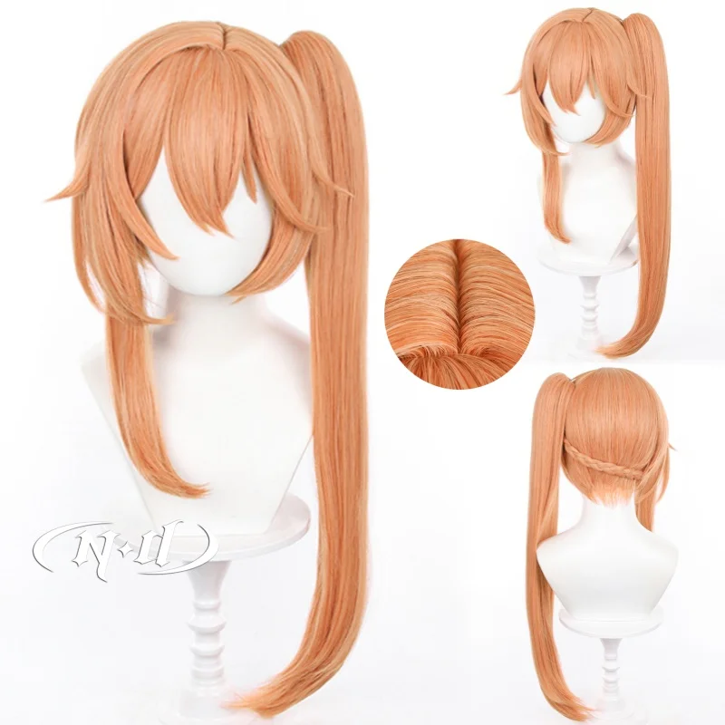 ND Guinaifen Cosplay Perücken Honkai Star Rail Cosplay Lange Orange Haar Perücken Hitzebeständige Synthetische für Spiel Comic Con Coser