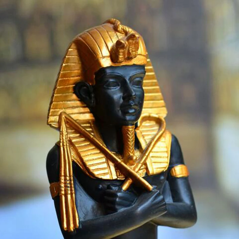 Pyramid dolls, mummies, pharaohs, golden masks, ancient civilization ornaments, Egyptian pharaoh prince canes