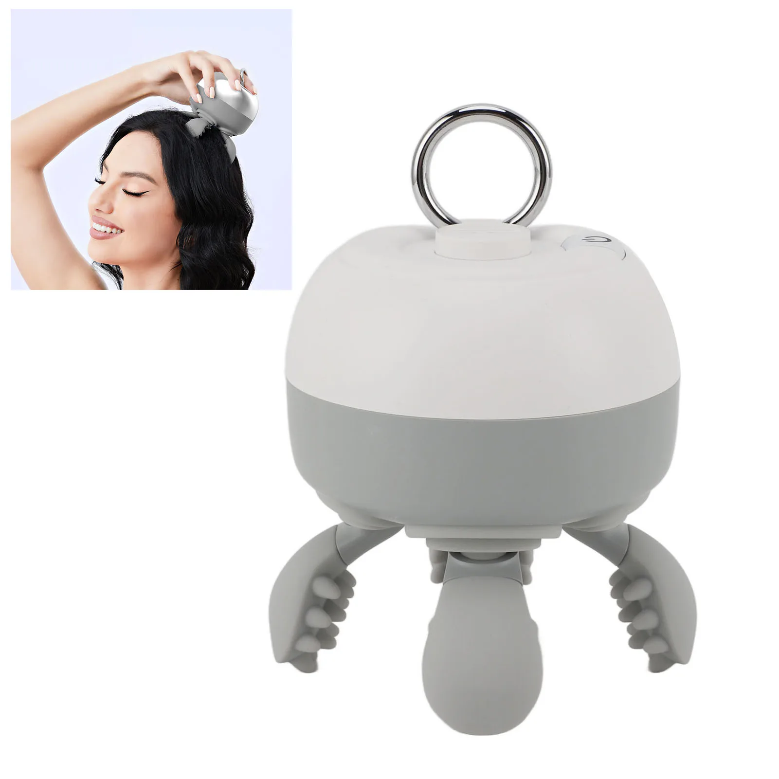 Electric Head Scalp Massager Mini Scalp Massager IPX6 Waterproof Detachable Claw Magnetic Charging Kneading Scalp Massager