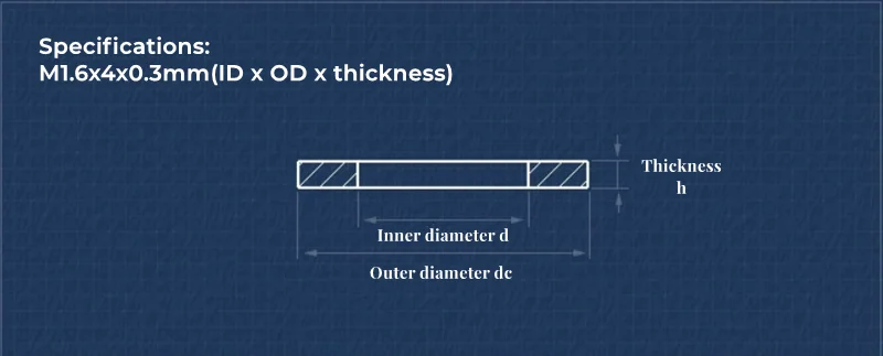 M4 M5 M6 M8 M10 M12 M14 M16 M18 M20 A2-70 304 Stainless Steel Flat Washer Plain Gasket Bolt Flat Gasket Thickness 0.5/0.8/1mm