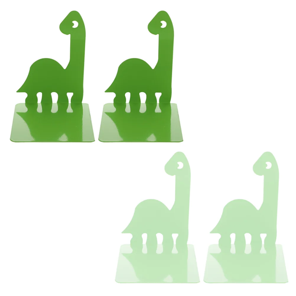 Metal Ends Dinosaur Designed Desktop Book Organizer Strong Book Holder Stand For Home Office Study Room Decoration Files