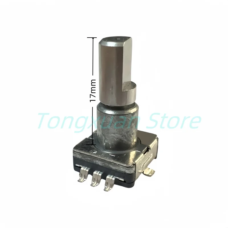 5pcs EC11 5pin SMD Type Rotary Encoder Switch With Push Button Switch 30 Position Handle Length 15mm 17mm D Half Shaft