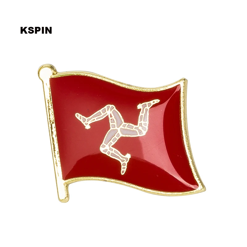 Anstecknadel mit Isle of Man-Flagge, Anstecknadel für Rucksack