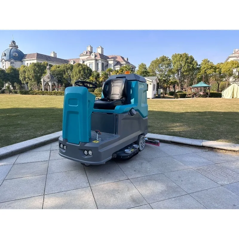 Airo Electric Ride-On Floor Scrubber Washer with New Battery Manual Pump Engine Automatic Brush Cleaning Equipment Floor Cleaner