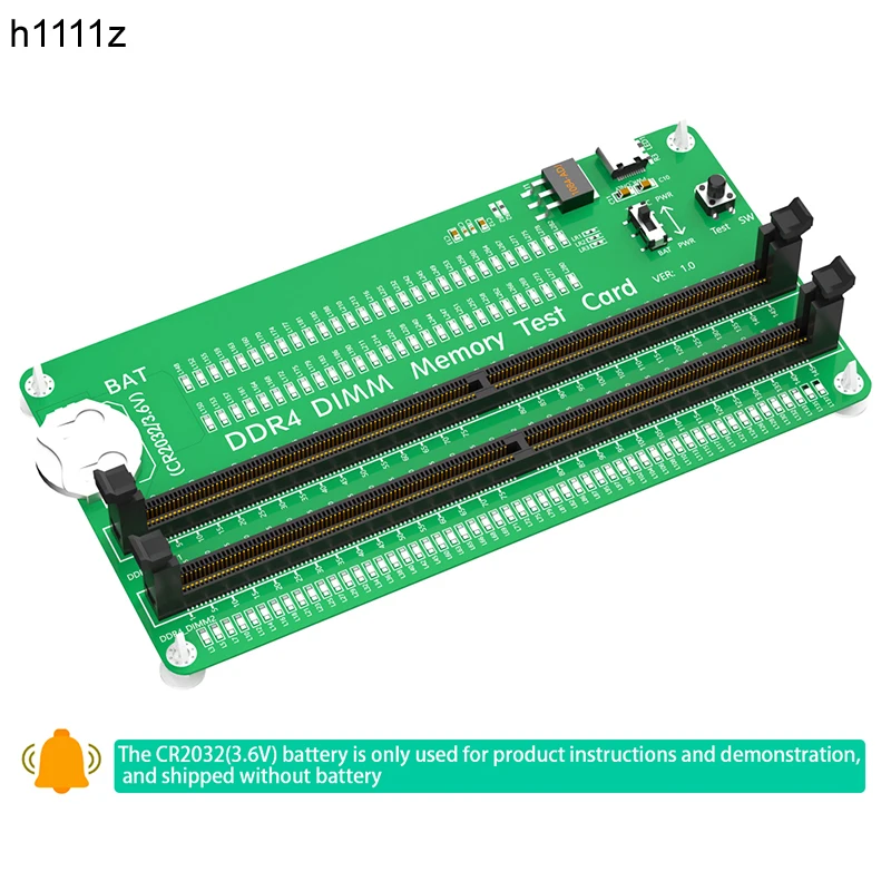 

Desktop Computer Motherboard Memory Slot 2x DDR4 Diagnostic Repair Analyzer Test DDR4 DIMM Memory Test Card With LED Tester Card