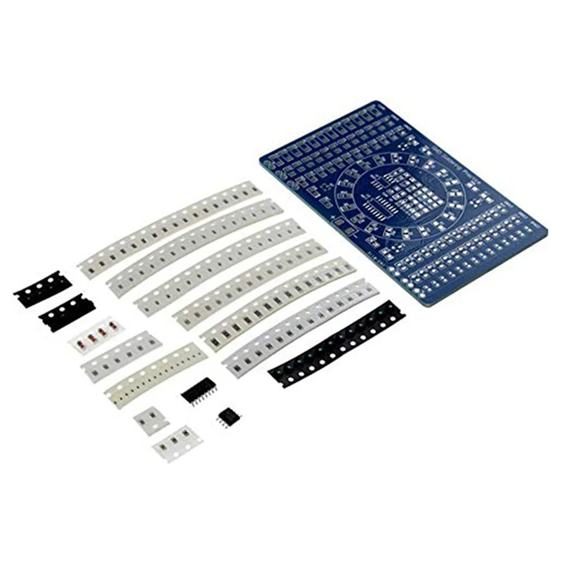 

HLZS-5X Rotating LED SMD NE555 Soldering Practice Board DIY Kit Fanny Skill Training DIY Kit Electronic PCB Board Module Suit
