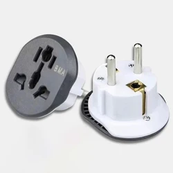 EU Plug Adapter 16A 250V Travel Adapter Converter 2 Round Socket High Quality Universal AU US UK CN To EU KR Wall Socket Outlet