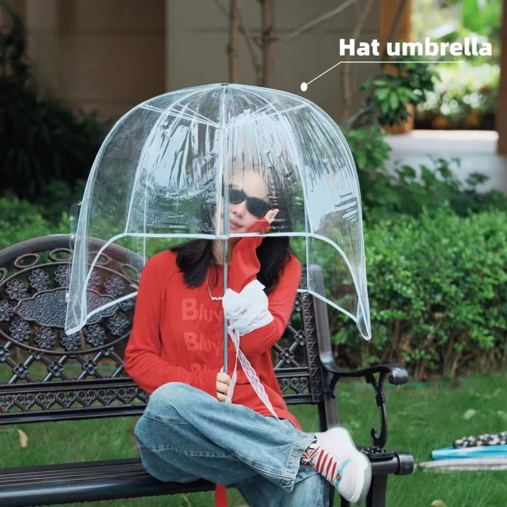 

Прозрачный женский зонт-купол: элегантный, уникальный, с удобной ручкой, быстрое открытие, ветрозащитный, для улицы