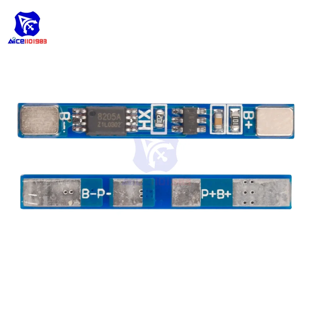 1S 3.7V 2.5A 18650 Lithium Battery Protection Board BMS PCM PCB Polymer Super Charge Discharge Lithium Ion Protection Module