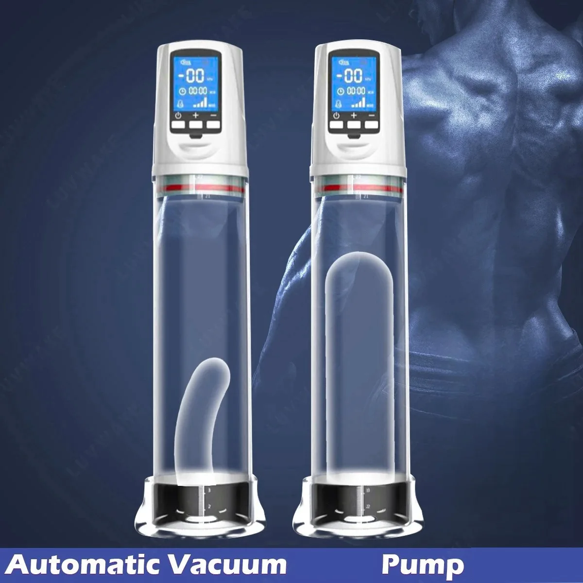 Electric Penis Enlarge Vacuum Pump 4 Suction Intensities Automatic High-Vacuum Penis Enlargement Extend Pump Air Pressure Device