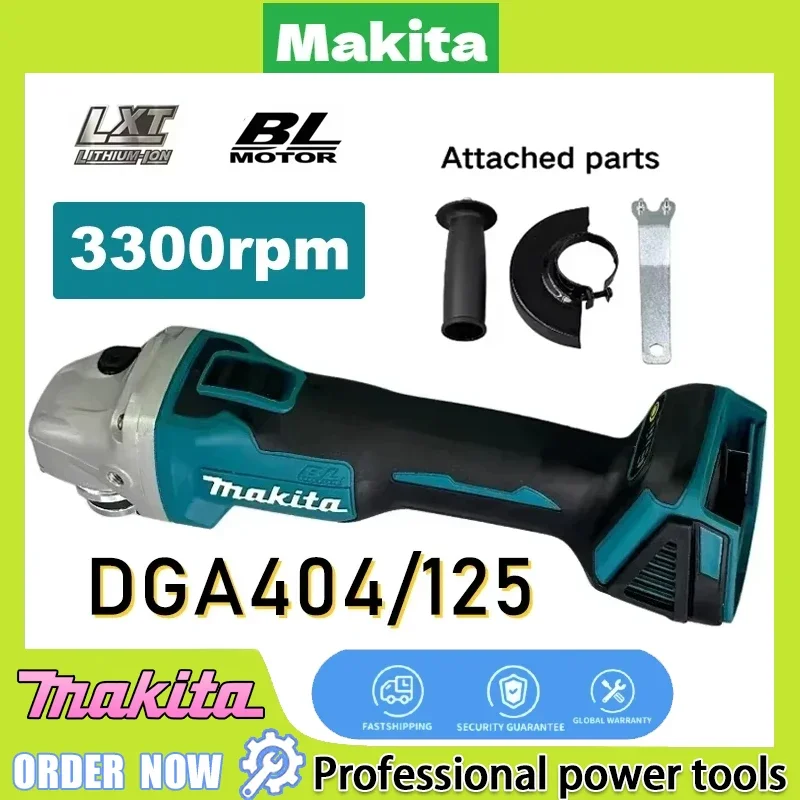 

Машина для резки Makita, высокая мощность DGA404, 125 мм/100 мм, бесщеточная литиевая электрическая угловая шлифовальная машина, перезаряжаемая полировальная машина