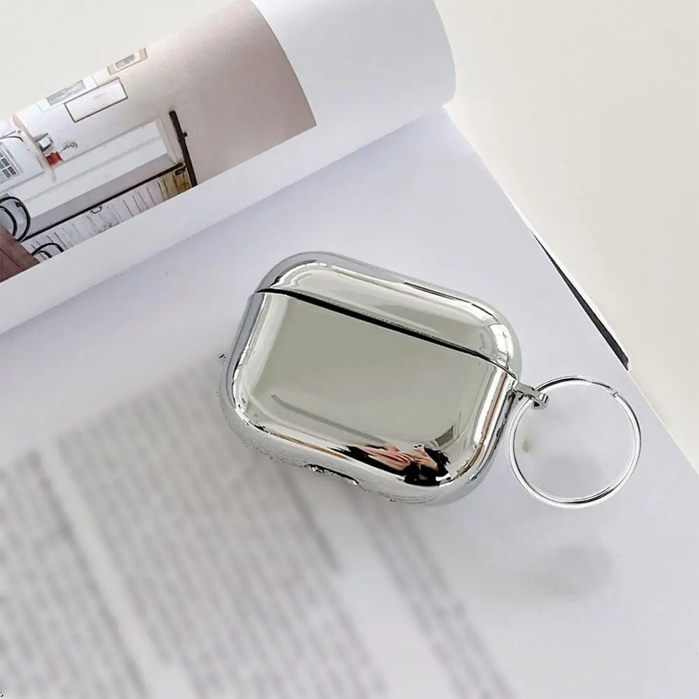 Electroplate Earphone Case For AirPods Pro 3 Simple Protective Cover For Apple Airpods Pro 3 Earphone Case Shockproof Cover