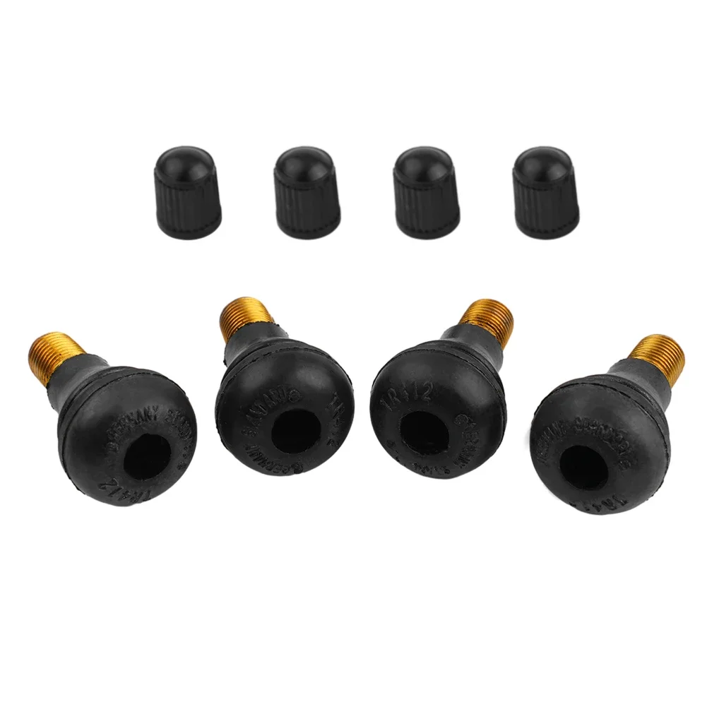 

Tyre Valve Stems TR412 Rubber Nozzle 4PCS High Quality Rubber Valve TR412 Tire Tubeless Nozzle Wiith Valve Core