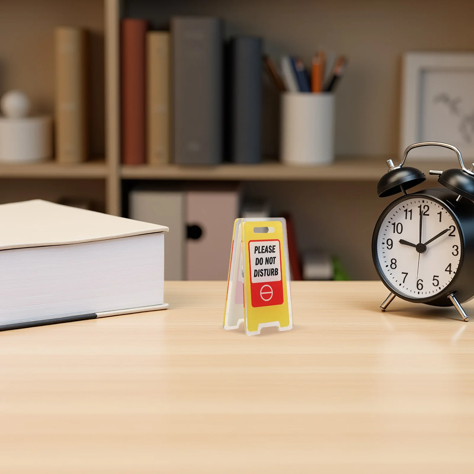 10Pcs Desktop Memo Clip Holder Mini Caution Signs Do Not Disturb Sign for Office Desk Coworkers Colleague Teacher Employee