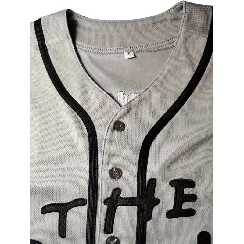 Camisa de beisebol personalizada com nome e número, camisa esportiva solta bordada respirável de manga curta masculina para treinamento de equipe The Sandlot