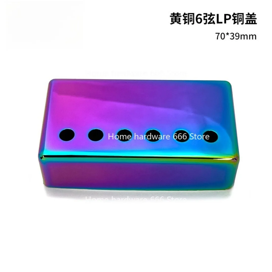 Electric Guitar Brass Six-String Pickup Single Row 6-Hole Copper Cover for LP ST Dual Coil Pickup Housing